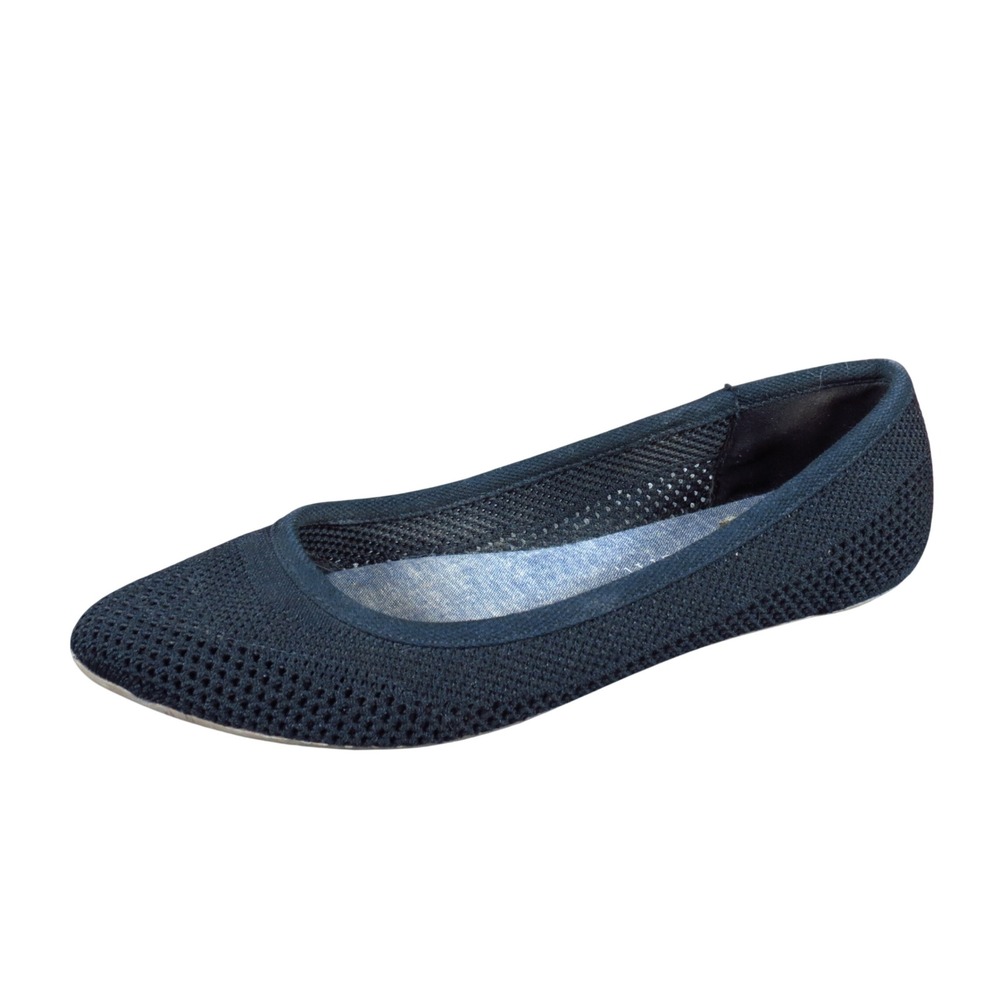 Dr. Scholls Refreshment Womens Ballet Flat 6.5M Walking Comfort Black Knit
